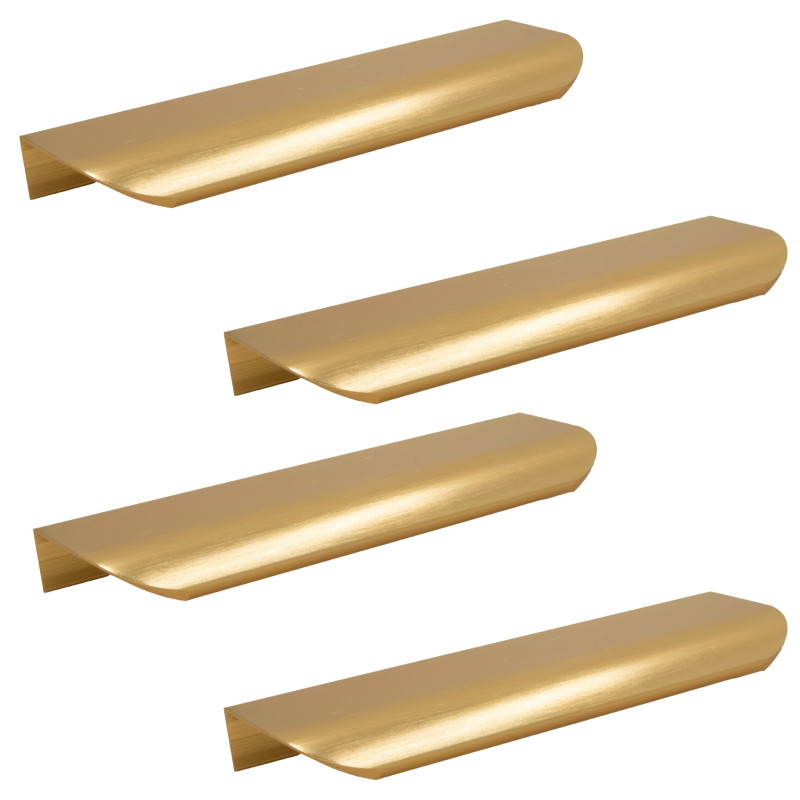 4 x Uchwyt meblowy krawędziowy 200 mm złoty ciemniejszy 4 x Uchwyt meblowy krawędziowy 200 mm złoty ciemniejszy
