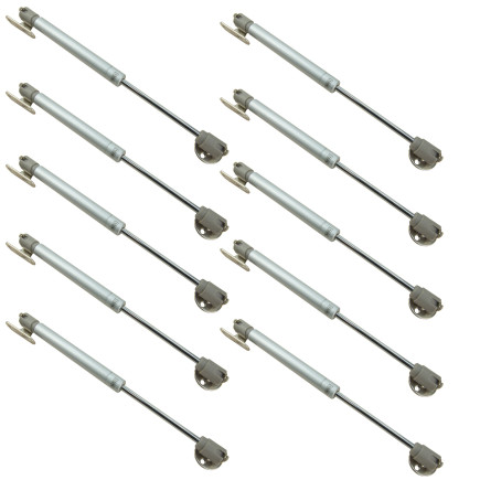 Zestaw 10 podnośników meblowych 150N siłownik gazowy do frontów meblowych