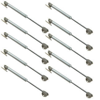 Zestaw 10 podnośników meblowych 100N siłownik gazowy do frontów meblowych