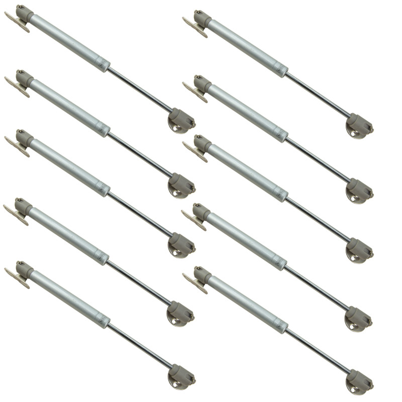 Zestaw 10 podnośników meblowych 100N siłownik gazowy do frontów meblowych