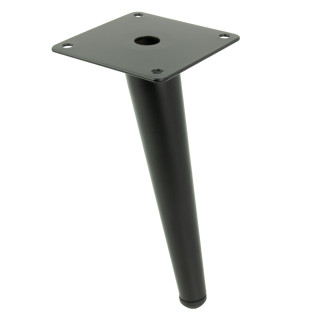 Noga meblowa Szpilka skośna czarny mat 18 cm