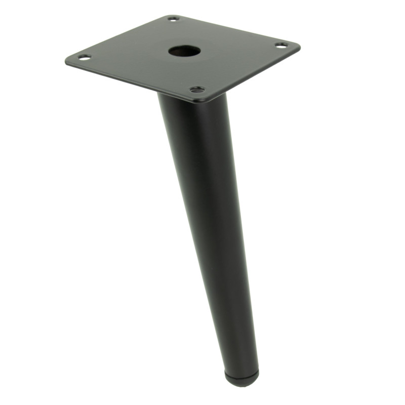 Noga meblowa Szpilka skośna czarny mat  18 cm