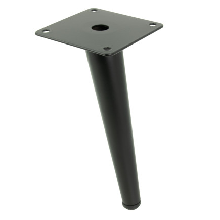 Noga meblowa Szpilka skośna czarny mat 18 cm