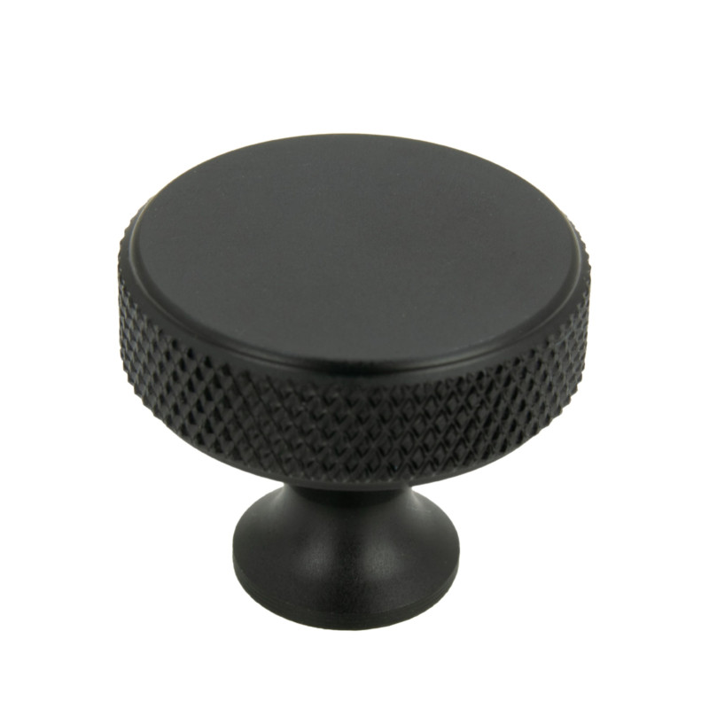 Gałka meblowa okrągła metalowa czarna