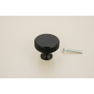 Gałka meblowa okrągła metalowa czarna