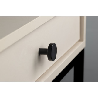 4 x Gałka meblowa okrągła metalowa czarna