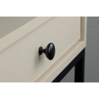 10 x Gałka meblowa okrągła metalowa czarna