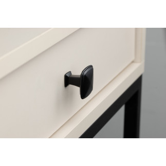 4 x Gałka meblowa kwadratowa metalowa czarna