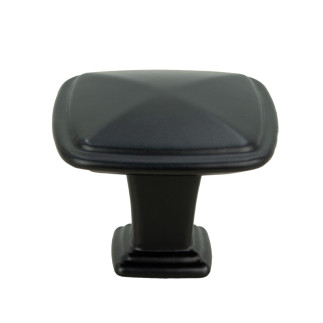 4 x Gałka meblowa kwadratowa metalowa czarna