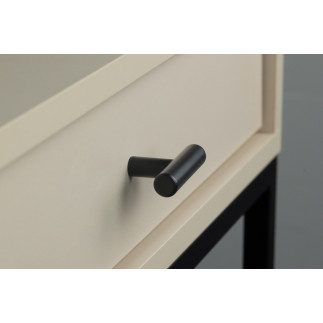 4 x Gałka meblowa reling metalowa czarna nowoczesna