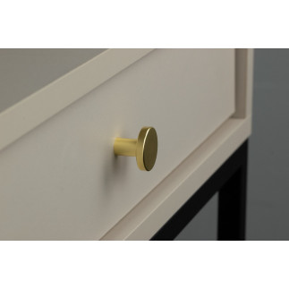 4 x Gałka meblowa okrągła metal 2,5cm złoto szczotkowane