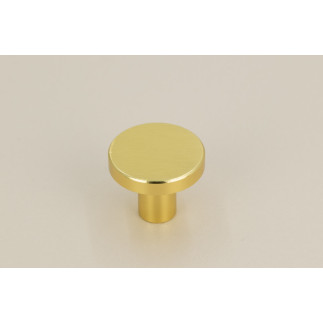 4 x Gałka meblowa okrągła metal 2,5cm złoto szczotkowane