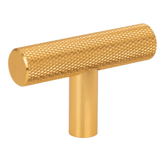 4 x Gałka meblowa reling ryflowana radełkowana metalowa złoto szczotkowane