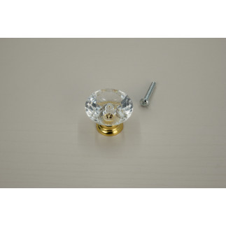 4 x Gałka meblowa okrągła Diament złota