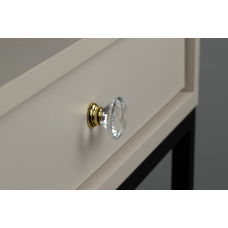 10 x Gałka meblowa okrągła Diament złota