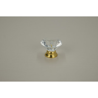 10 x Gałka meblowa okrągła Diament złota