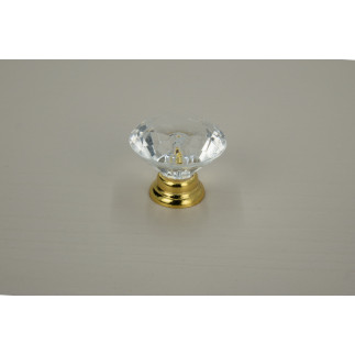 10 x Gałka meblowa okrągła Diament złota