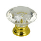 10 x Gałka meblowa okrągła Diament złota