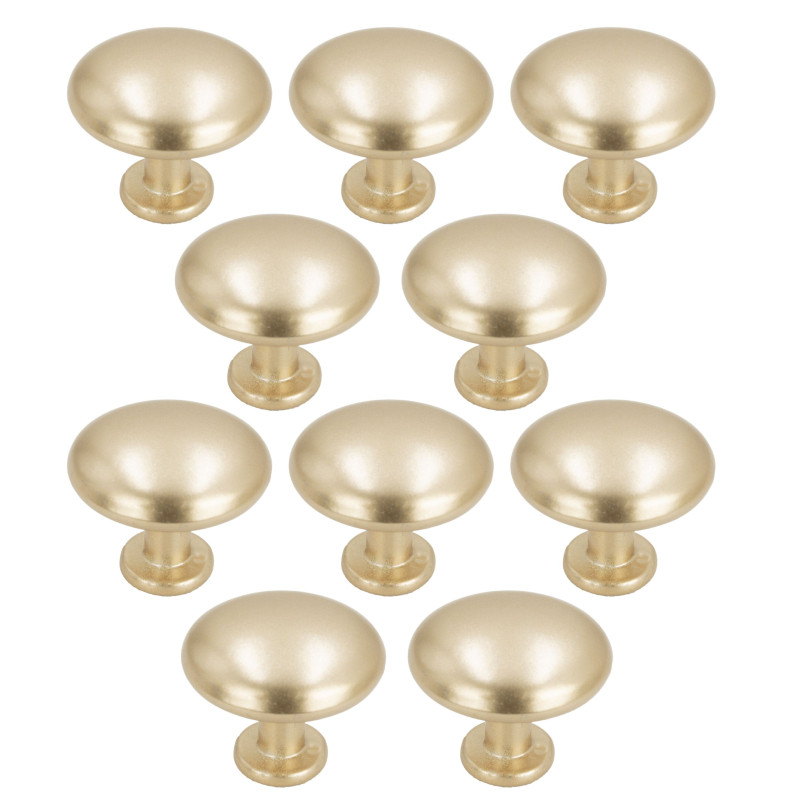 10 x Gałka meblowa okrągła metalowa złota 10 x Gałka meblowa okrągła metalowa złota