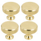 4 x Gałka meblowa okrągła metalowa złota