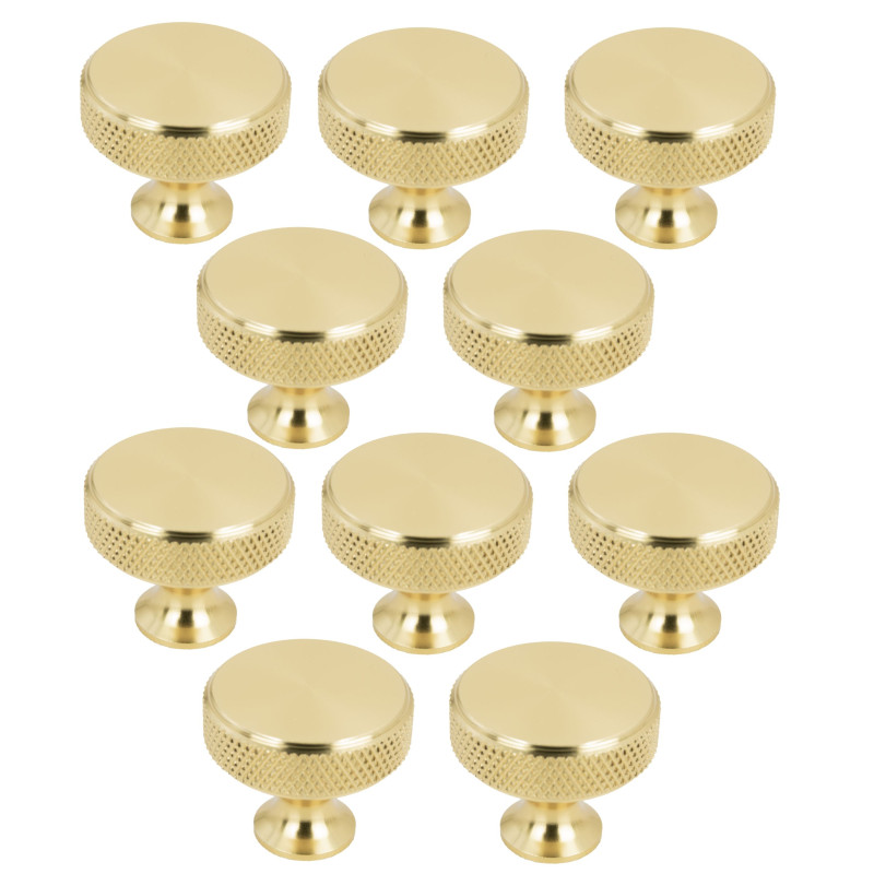 10 x Gałka meblowa okrągła metalowa złota 10 x Gałka meblowa okrągła metalowa złota
