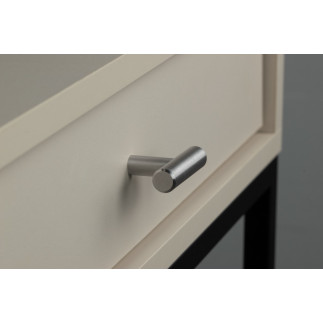 10 x Gałka meblowa reling metalowa srebro szczotkowane