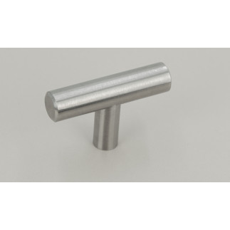 10 x Gałka meblowa reling metalowa srebro szczotkowane