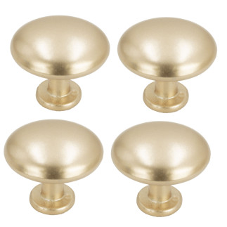 4 x Gałka meblowa okrągła metalowa złota