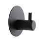 Wieszak łazienkowy ścienny samoprzylepny czarny metalowy