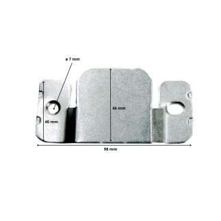 Zestaw 2 x szczep tapicerski łącznik meblowy metalowy złącze zaczep 98mm