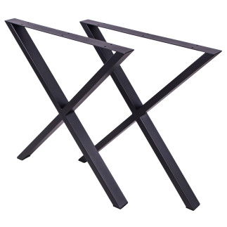 Nogi do stołu ławy stolika biurka metalowe czarne 2 szt