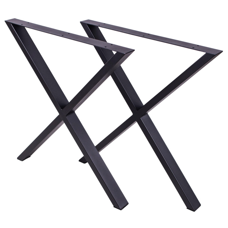 Nogi do stołu ławy stolika biurka metalowe czarne 2 szt