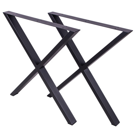 Nogi do stołu ławy stolika biurka metalowe czarne 2 szt