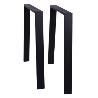 Nogi metalowe do stołu ławy stolika biurka czarne 2 szt