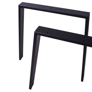 Nogi metalowe do stołu ławy stolika biurka czarne 2 szt