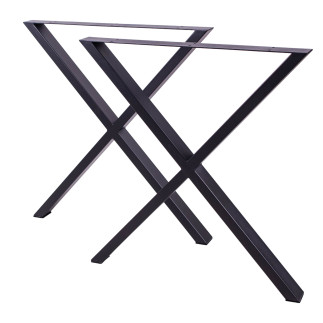 Nogi do stołu ławy stolika biurka metalowe czarne 2 szt