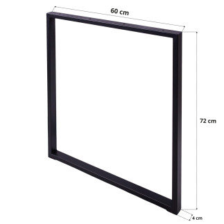 Nogi do stołu ławy stolika biurka loftowe metalowe czarne 2 szt