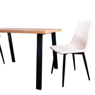 Nogi metalowe do stołu ławy stolika biurka czarne 2 szt