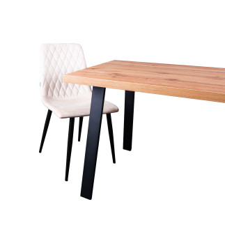 Nogi metalowe do stołu ławy stolika biurka czarne 2 szt