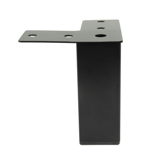 Nóżka meblowa Prosta kwadratowa czarna metalowa 10 cm
