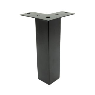 Nóżka meblowa Prosta kwadratowa czarna metalowa 15 cm