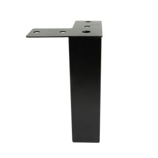 Nóżka meblowa Prosta kwadratowa czarna metalowa 15 cm