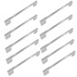 10 x Uchwyt meblowy srebrny chrom 128 mm metalowy