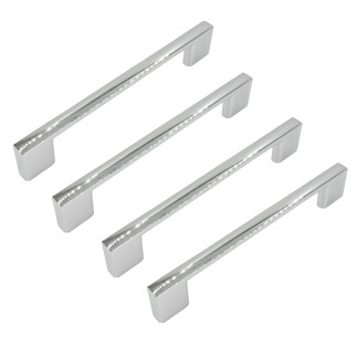 4 x Uchwyt meblowy srebrny chrom 160 mm metalowy