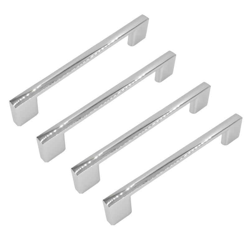 4 x Uchwyt meblowy srebrny chrom 160 mm metalowy