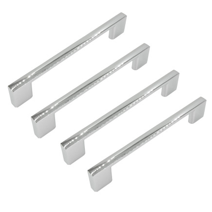 4 x Uchwyt meblowy srebrny chrom 160 mm metalowy
