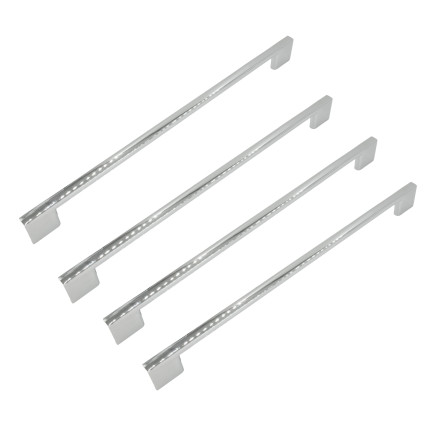 4 x Uchwyt meblowy srebrny chrom 256 mm metalowy