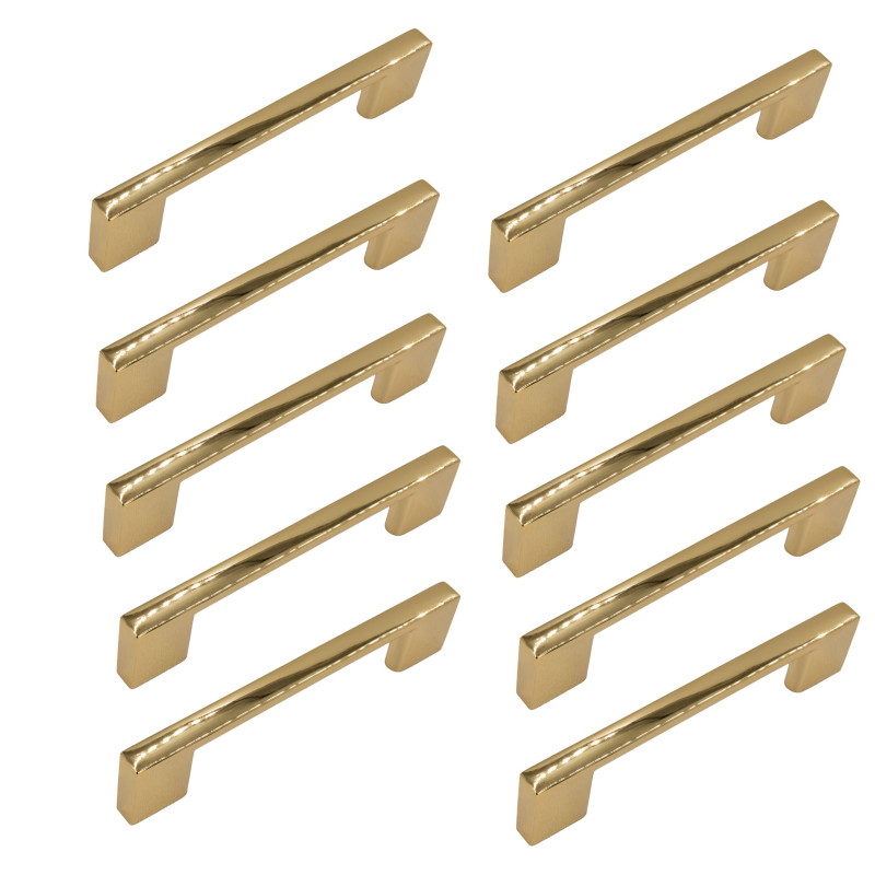 10 x Uchwyt meblowy złoty chrom 96 mm