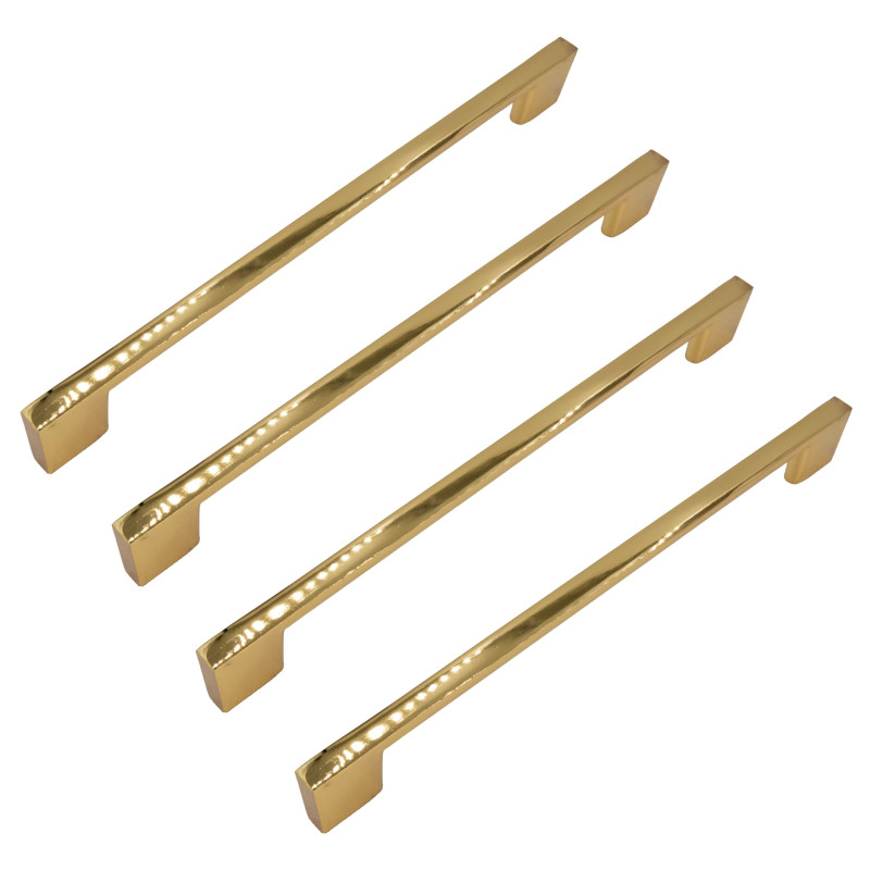 4 x Uchwyt meblowy złoty chrom 224 mm