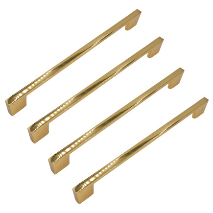 4 x Uchwyt meblowy złoty chrom 224 mm